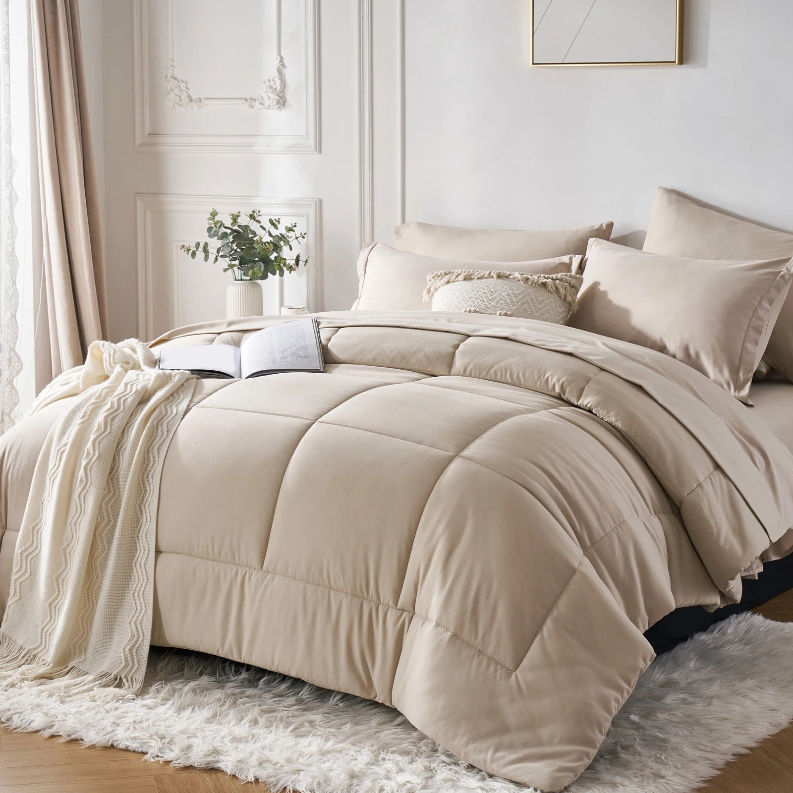 New 7-Piece Luxury Bed Comforter Blanket Set 