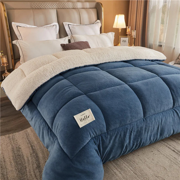 New Thick Milk Fleece Warm Lamb Blanket for Winter Duvet