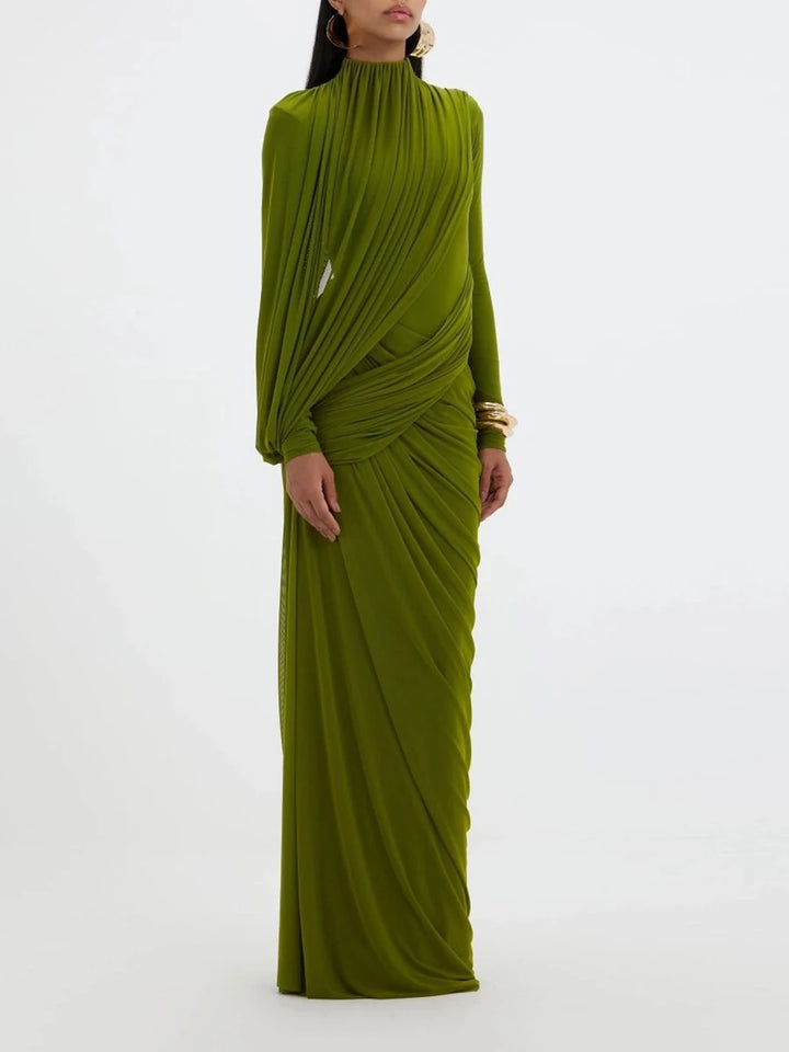New Women Vintage Spliced Ribbon Luxurious Dress
