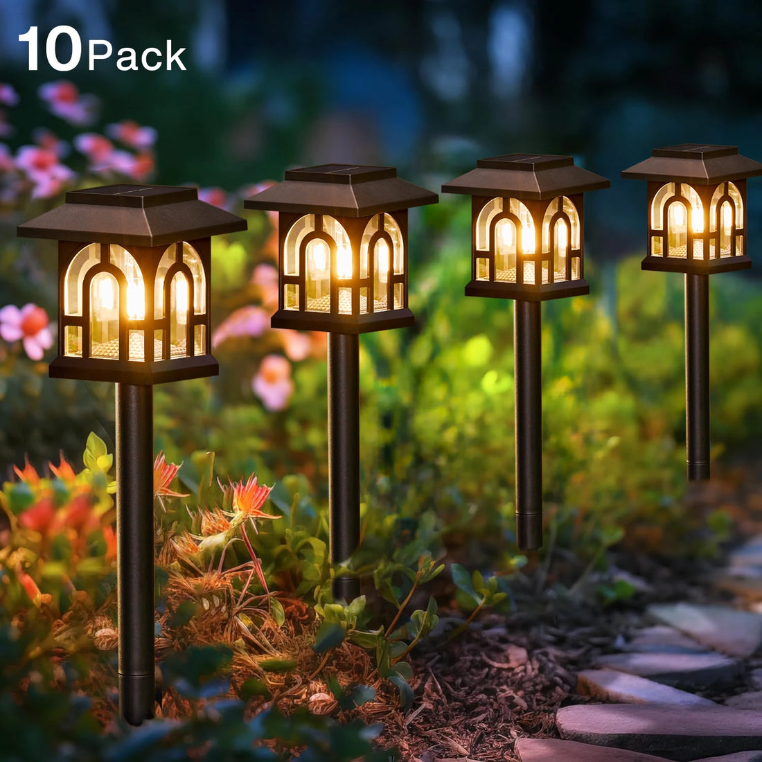 Modern Solar Pathway Lights Outdoor Home Garden