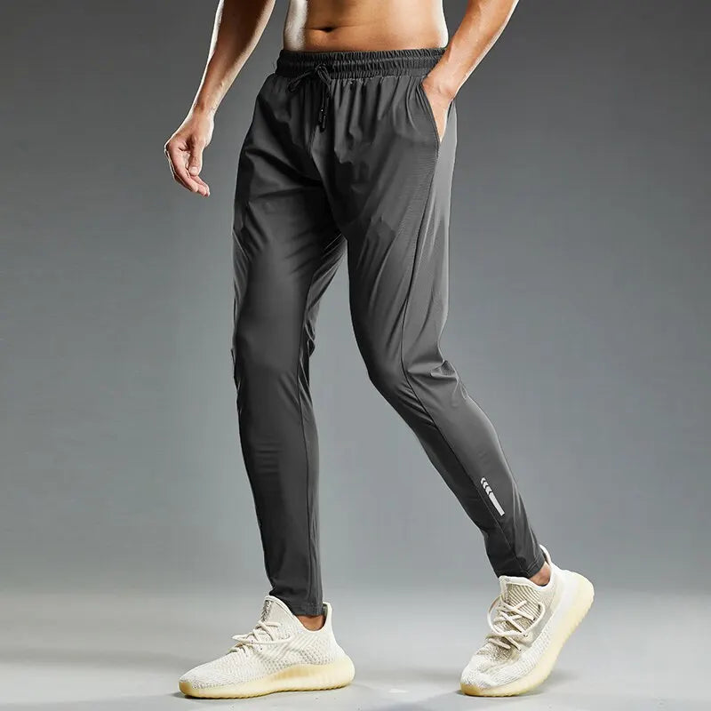 Mens Training Gym Fitness Trousers Elastic Men Running Sport Pants Jogging Sweatpants Casual Outdoor 