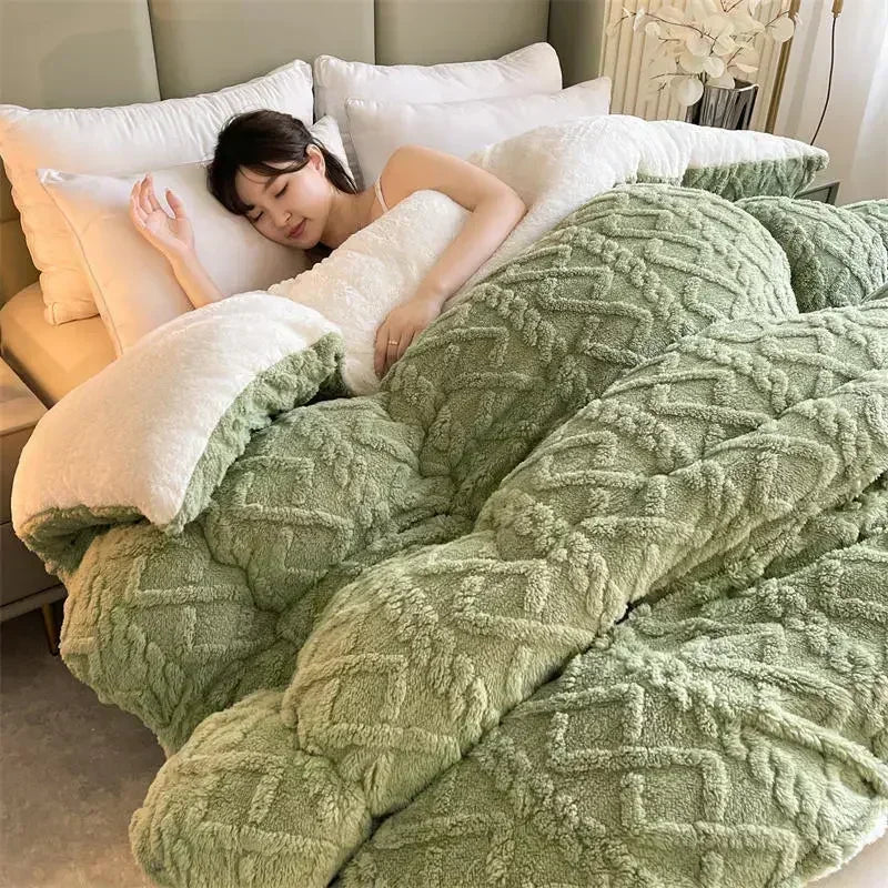 New Fusion Winter Thick Warm Blanket for Home luxury Weighted Blankets Soft Comfortable Warmth Quilt Comforter