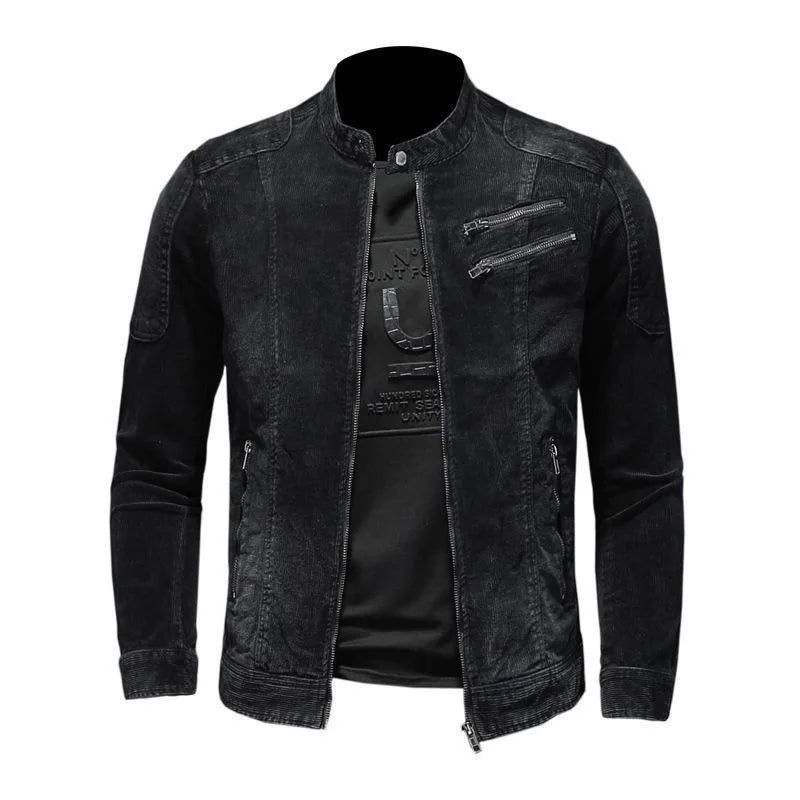 New Mens Denim Versity Jacket Stylish Wear