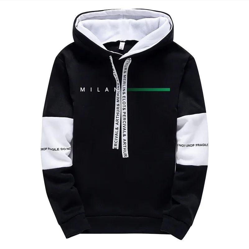 Autumn Winter Mens Tracksuit Print Hoodie Sweatshirts 