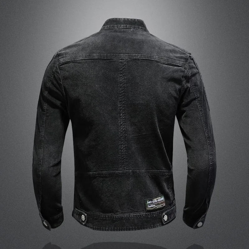New Mens Denim Versity Jacket Stylish Wear