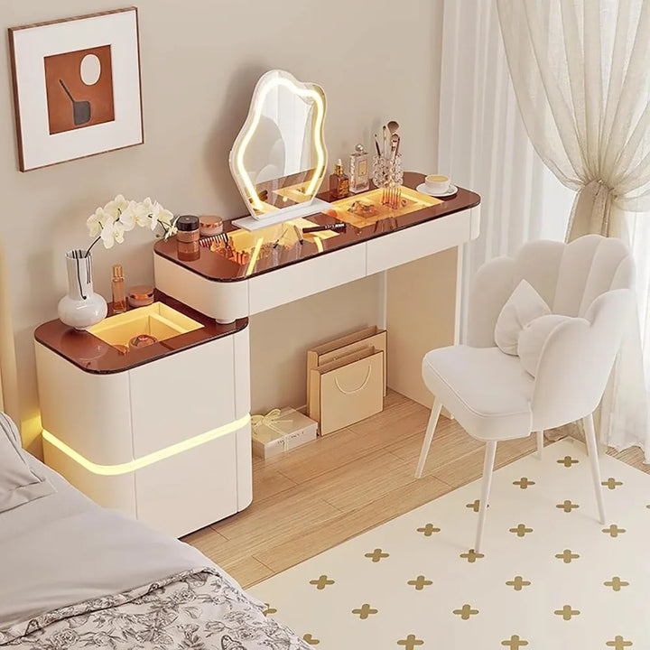 Modern LED Makeup Desk Vanity Table with LED lights