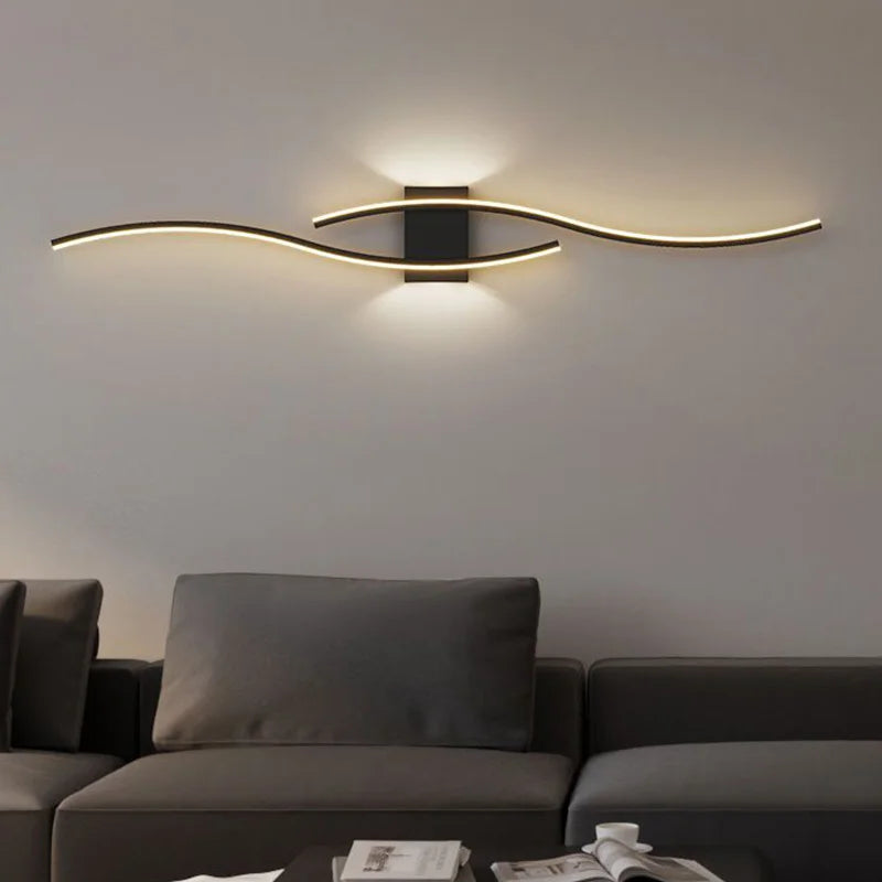 Modern Minimalist LED Wall Light Black White Interior Decoration Lamps Wall Lamp Living Room up down Light Indoor for Bed Room