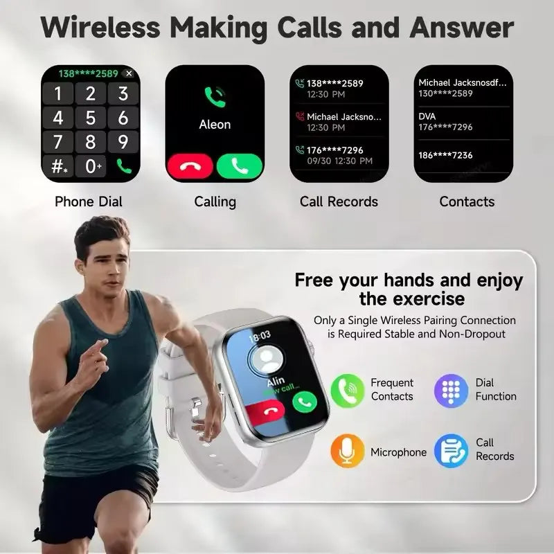 New Mens Smart GPS Watch BT Call Sports Watch