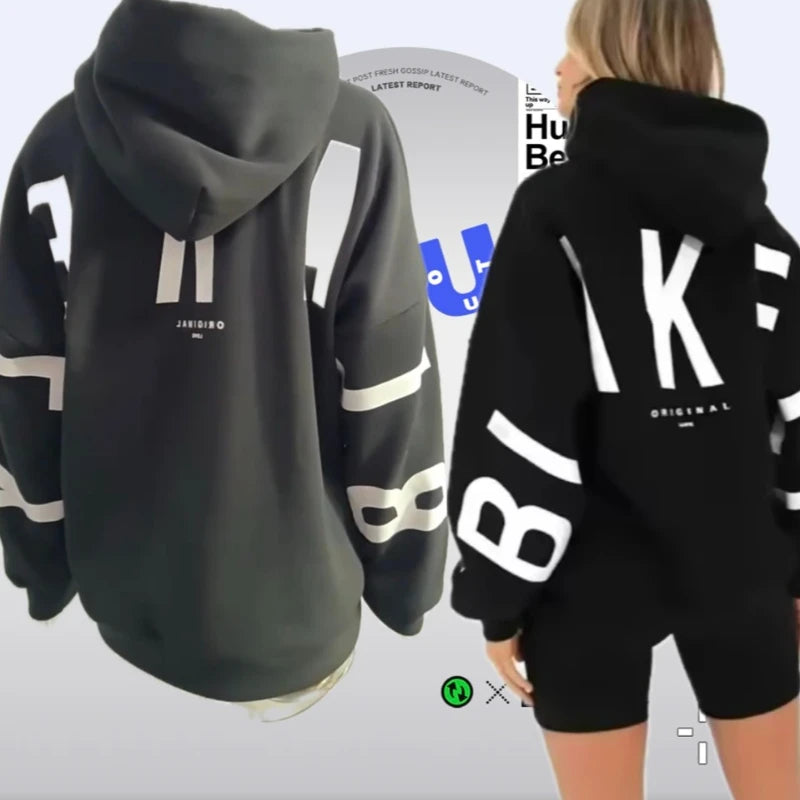 New Sweatshirt Printed Letter Pullover Oversized Hoodie