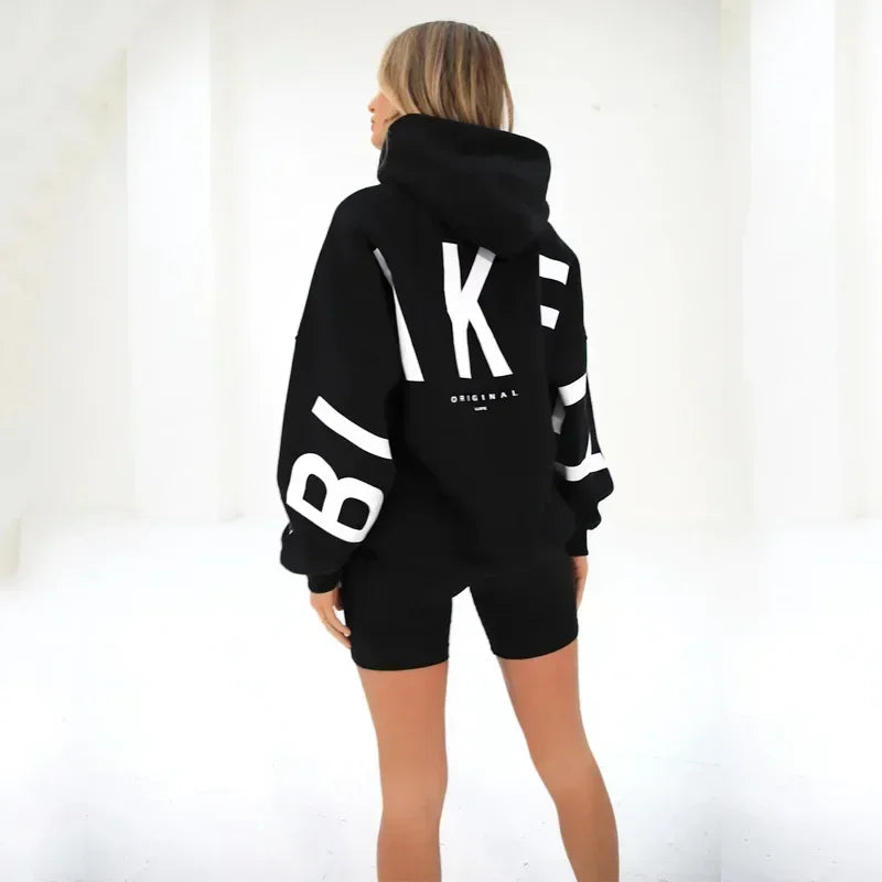 New Sweatshirt Printed Letter Pullover Oversized Hoodie