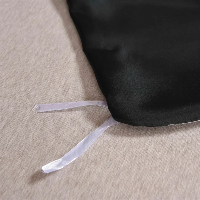 New 3Pc Satin Duvet Cover Set Bedding Luxury Sets 