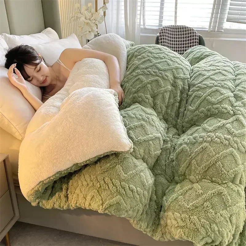 New Fusion Winter Thick Warm Blanket for Home luxury Weighted Blankets Soft Comfortable Warmth Quilt Comforter