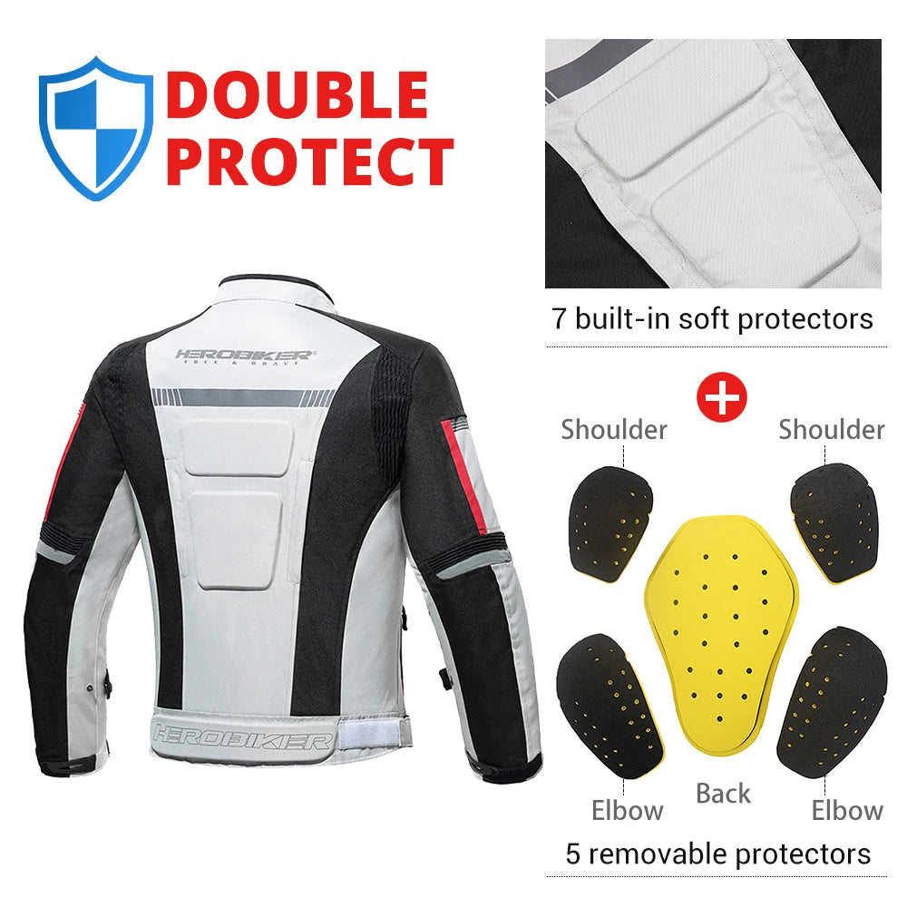 New Waterproof Motorcycle Mens Racing Jacket 