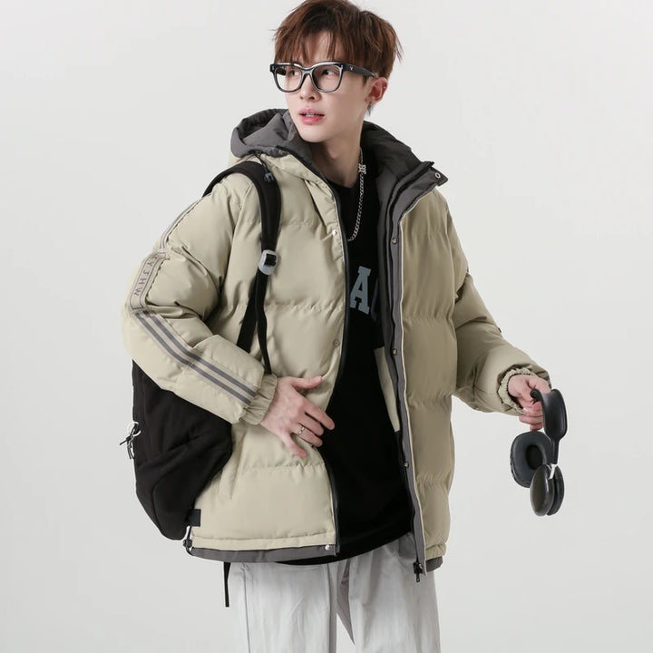 New Arrived Winter Mens Jacket Fashion Loose and Versatile Thick Warm Bread Clothing with Hoodie