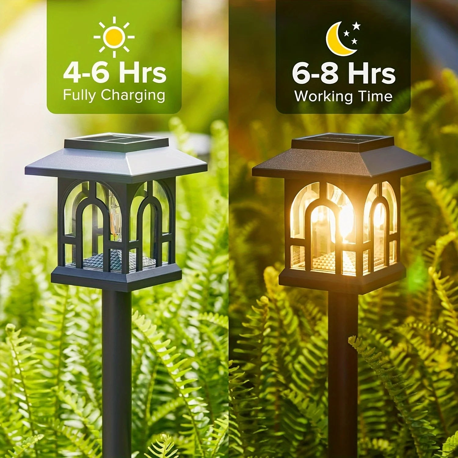 Modern Solar Pathway Lights Outdoor Home Garden