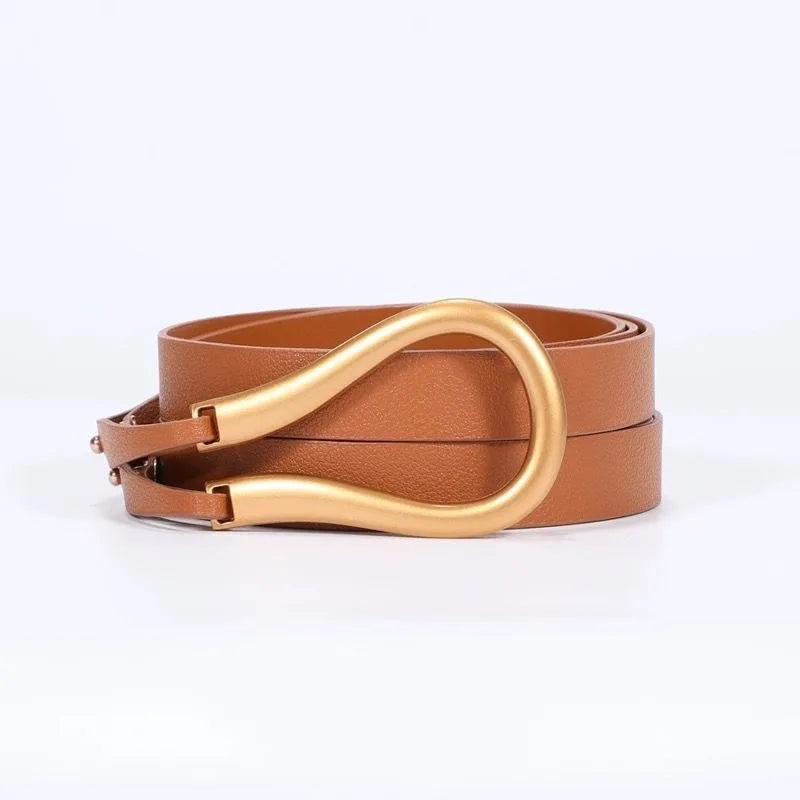 Luxury Women Buckle Decoration Belt, Fashion, Versatile Horseshoe , Suit with Dress, Shirt