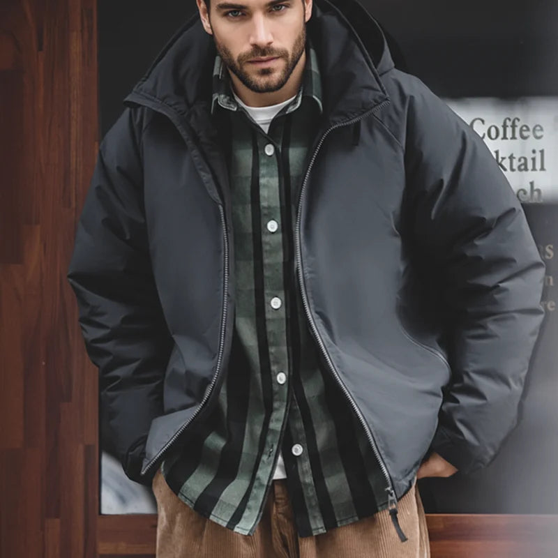 Mens Premium Hooded down Winter Jacket 