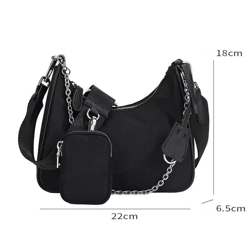 Stylish Women Bag 2024 Trend Nylon Messenger Handbag Luxury Brand Crossbody Bags Ladies High Quality Shoulder Bag