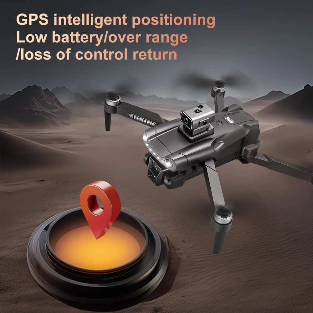 V198MAX GPS Drone 8K Professional Camera Aerial FPV Brush Laser Obstacle with Large Screen Remote Control Folding Dron