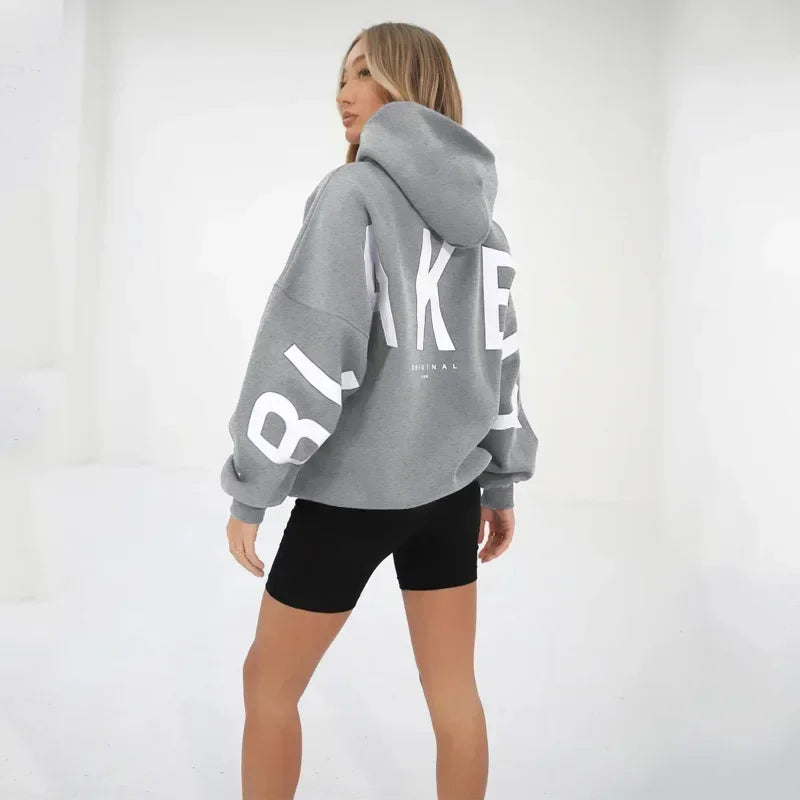 New Sweatshirt Printed Letter Pullover Oversized Hoodie