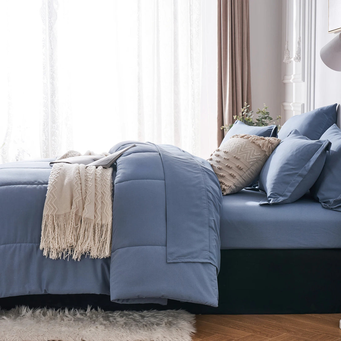 New 7-Piece Luxury Bed Comforter Blanket Set 