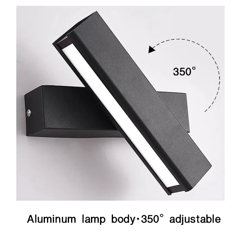 New Home Decor Modern LED Wall Light 350° Rotatable Wall Lamp for Bedroom Living Room Indoor Wall 