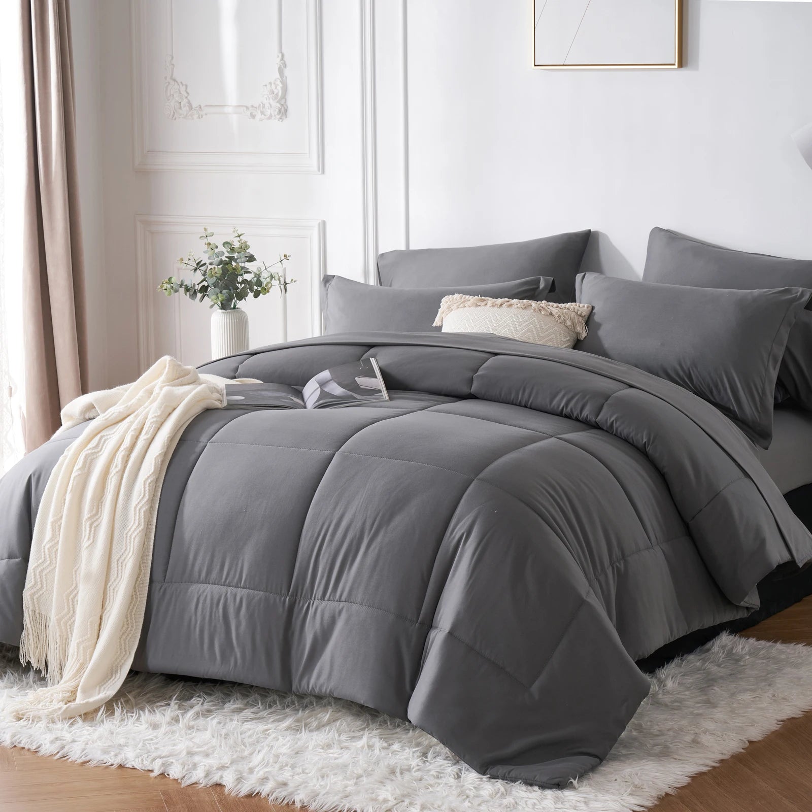 New 7-Piece Luxury Bed Comforter Blanket Set 