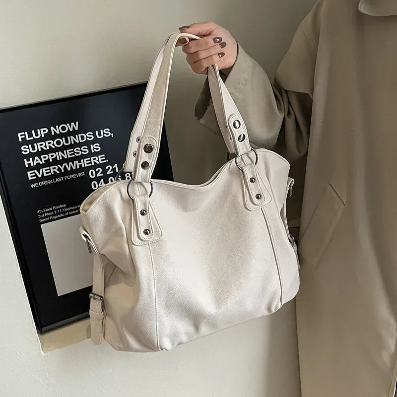 Soft Interior Compartment Shoulder Bags 2025 High Quality Contrasting Colors Bags for Women Fashion Zipper Pu Women'S Handbags