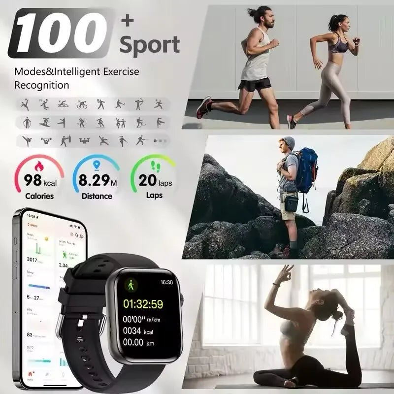 New Mens Smart GPS Watch BT Call Sports Watch