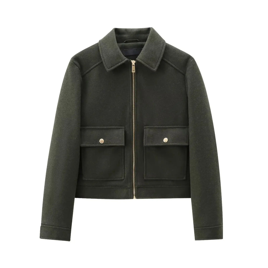 New Women Zipper Jacket Coat Long Sleeve Outerwear 