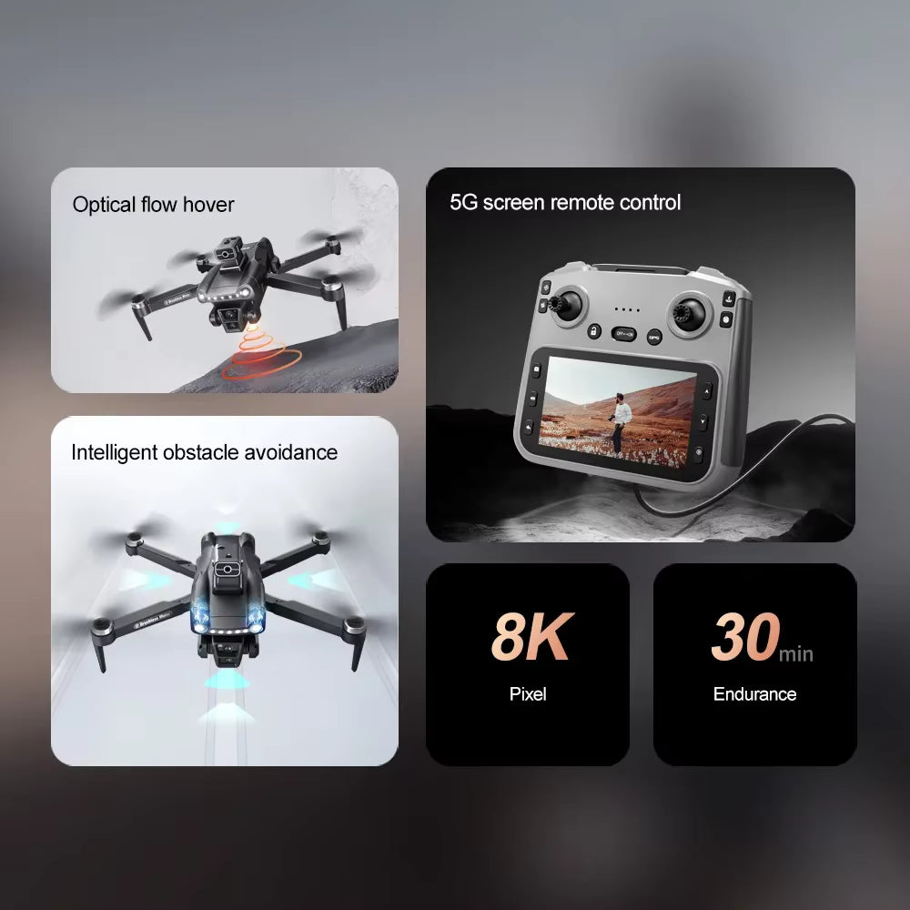 New VMax GPS Drone 8K Professional Camera Aerial  Large Screen Remote Control