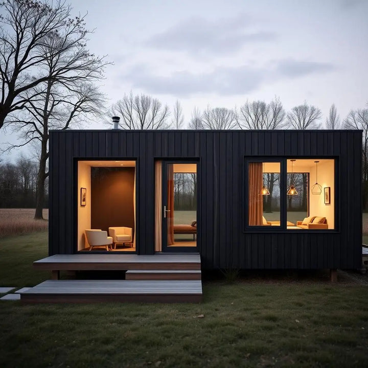 Modern Prefab ADU Tiny Home: Low Cost Container House with Bedroom & Office Ready-To-Ship Mobile Home with Bathroom & Kitchen