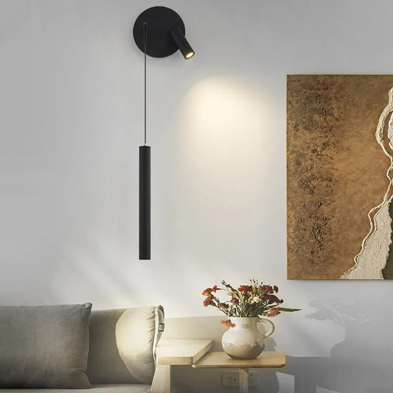 Bedside Wall Lamp Nordic Minimalist Living Room Background Wall Lamp Spot Lamp Light Luxury Ledmodern Bedroom Small Pendant Lamp
