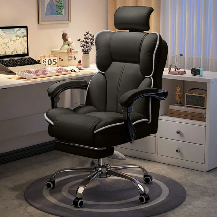 Executive Leather Office Home Chair with Foot Rest