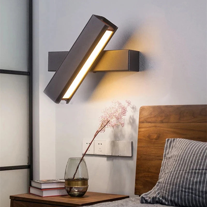 New Home Decor Modern LED Wall Light 350° Rotatable Wall Lamp for Bedroom Living Room Indoor Wall 