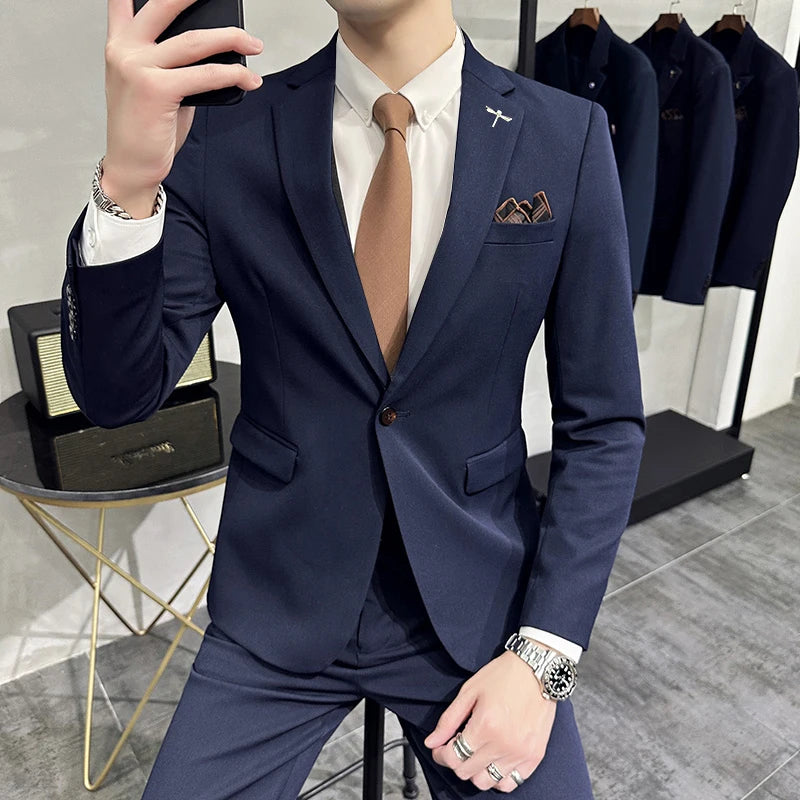 Premium Mens Blazer Autumn Spring Fashion Party Wear