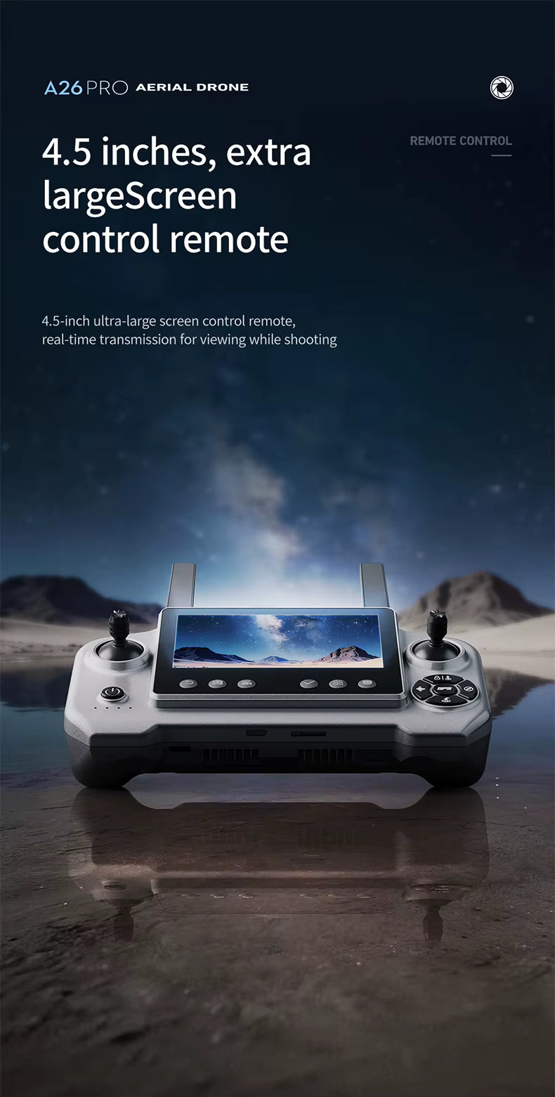 Modern A26 Pro Drone 8K Triple Camera Foldable RC Quadcopter Professional Aerial Drone