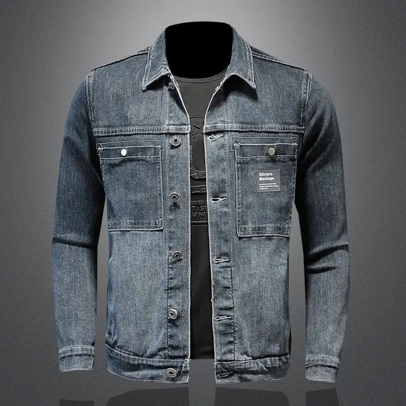 New Mens Denim Jacket Fashion High Street Wear