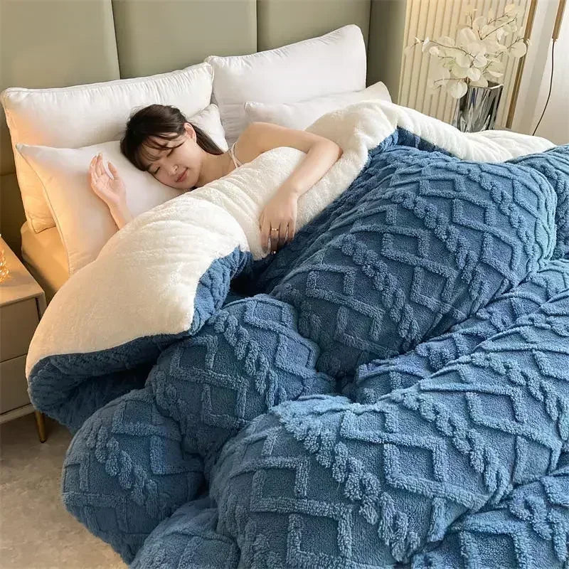 New Fusion Winter Thick Warm Blanket for Home luxury Weighted Blankets Soft Comfortable Warmth Quilt Comforter