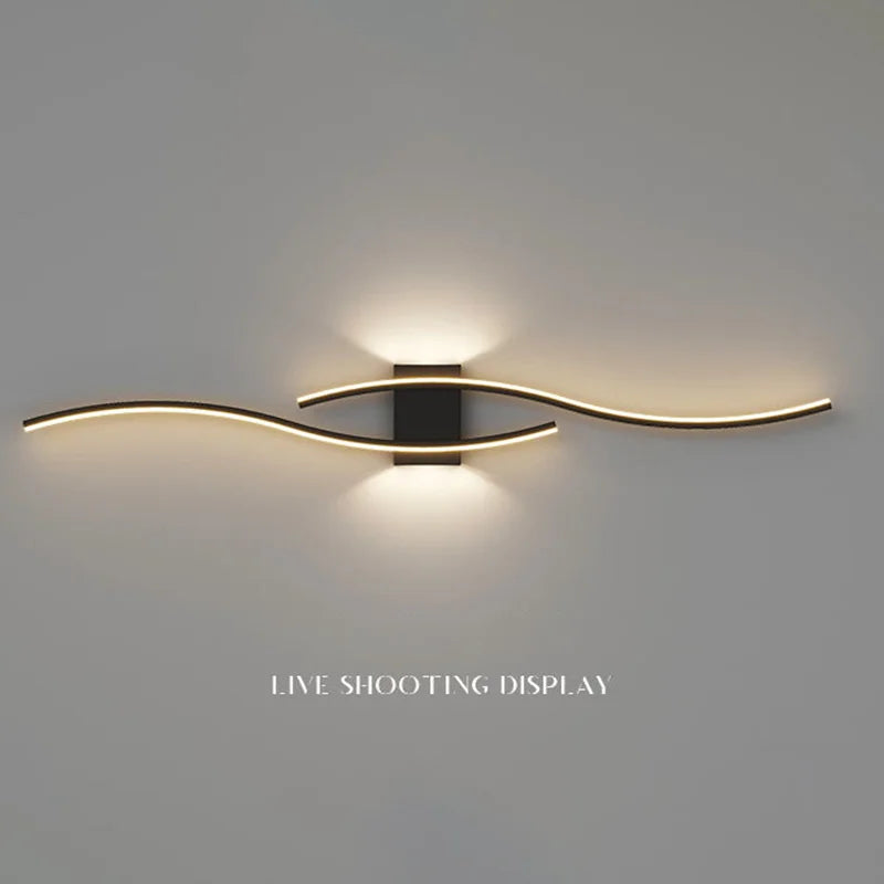 Modern Minimalist LED Wall Light Black White Interior Decoration Lamps Wall Lamp Living Room up down Light Indoor for Bed Room