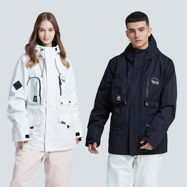 New Unisex Winter Thickened Mens and Women Ski Jacket  Breathable Waterproof Hooded Snow Clothes