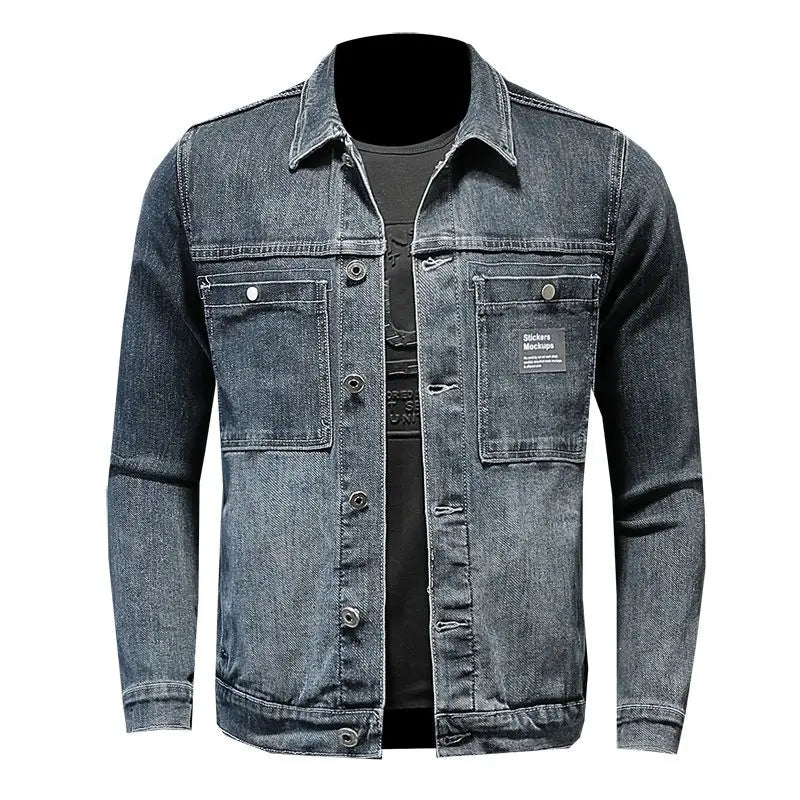 New Mens Denim Jacket Fashion High Street Wear