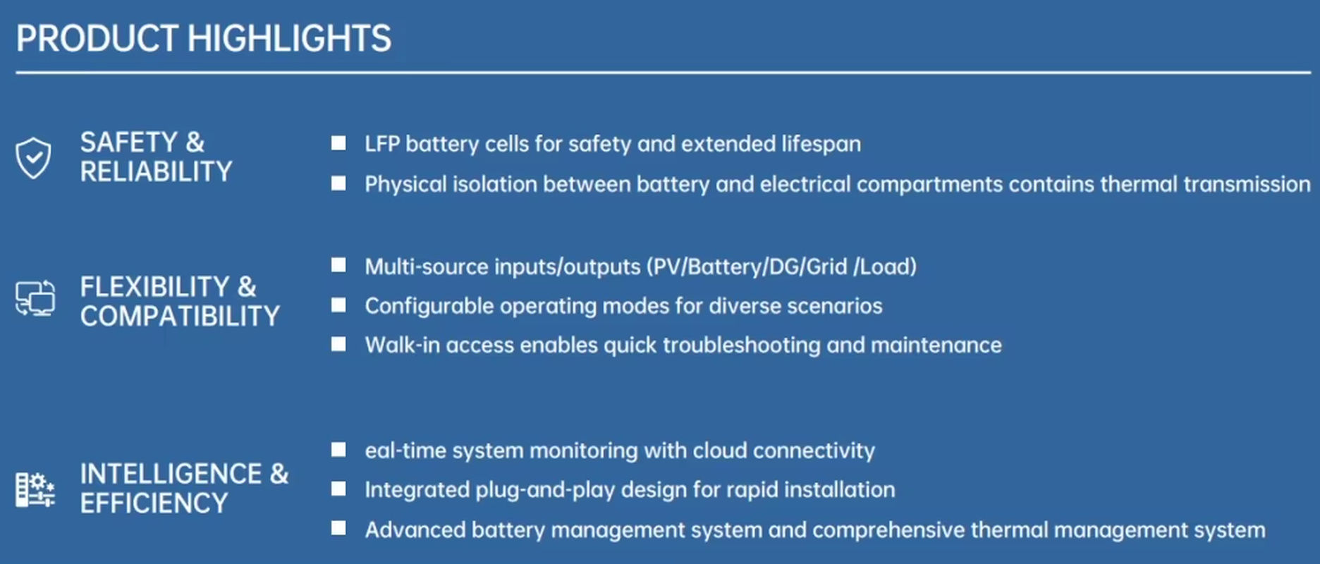 Industrial All in One Hybrid 1000Kw -  Solar Battery Energy Storage System