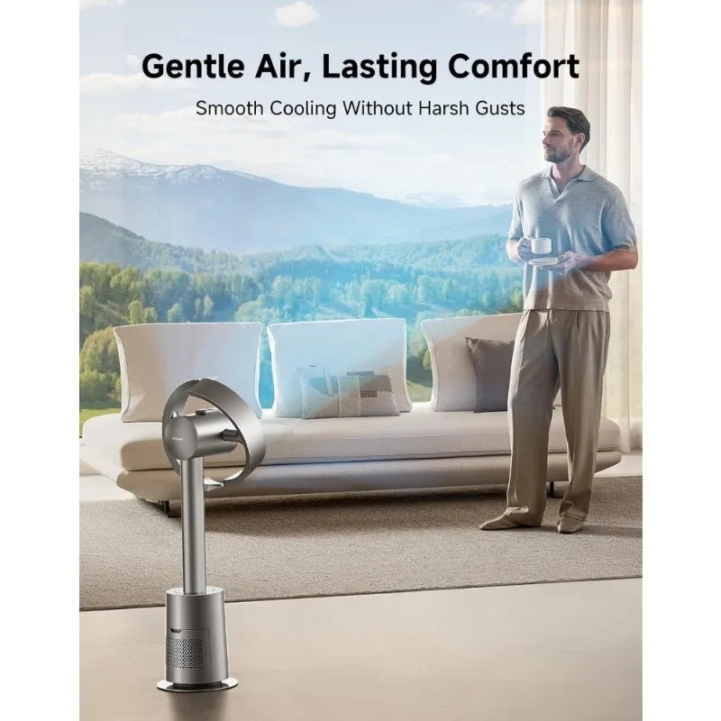 Smart Standing Tower Fan – 10 Speeds, 3 Modes, 270° Wide Angle Airflow, Temperature Adaptive Control