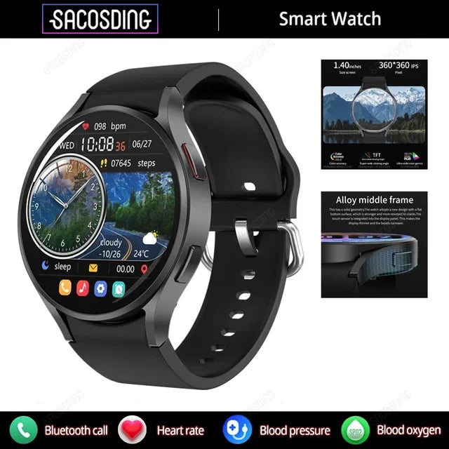 Sport Smart Watch Men NFC Custom Dial Voice Bluetooth Call Watch Smart Women Heart Rate Blood Pressure Smartwatch for Samsung