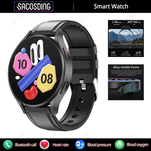 Sport Smart Watch Men NFC Custom Dial Voice Bluetooth Call Watch Smart Women Heart Rate Blood Pressure Smartwatch for Samsung