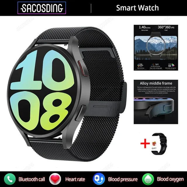 Sport Smart Watch Men NFC Custom Dial Voice Bluetooth Call Watch Smart Women Heart Rate Blood Pressure Smartwatch for Samsung