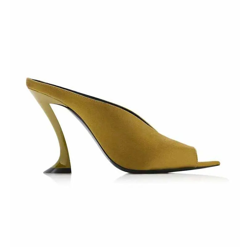 New French Square Toe Women High Heels Sandals