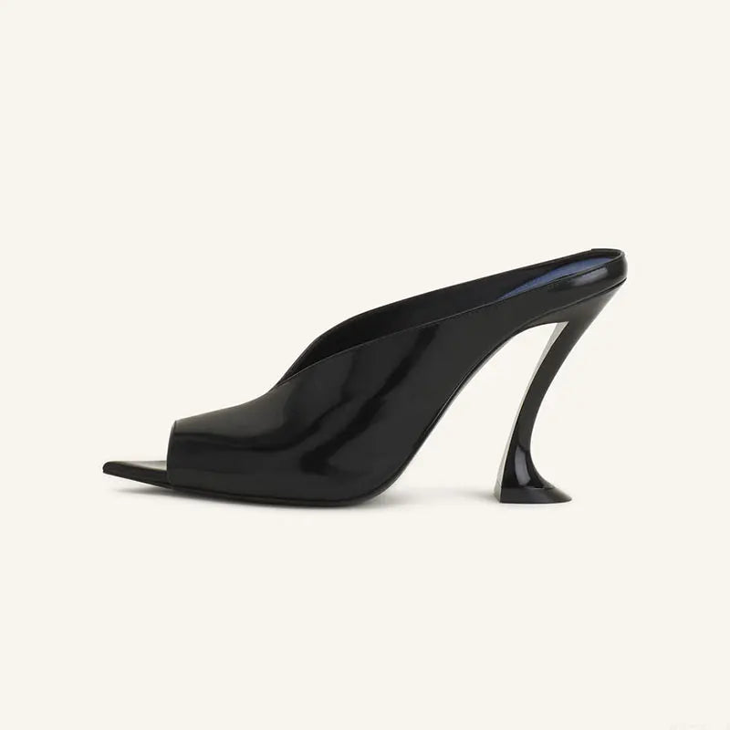 New French Square Toe Women High Heels Sandals