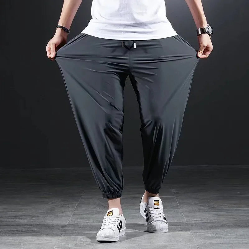 Men's Summer Ice Silk Casual Pants Size Guide